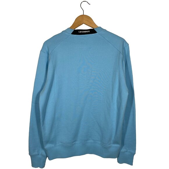 NWT C.P. Company Diagonal Raised Fleece Lens Crewneck Blue mens size medium - Picture 2 of 12